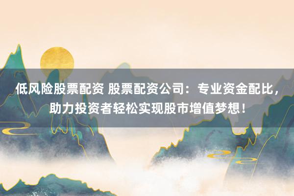 低风险股票配资 股票配资公司：专业资金配比，助力投资者轻松实现股市增值梦想！